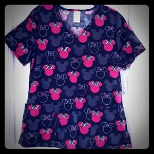 NWT Minnie Mouse Scrub Top